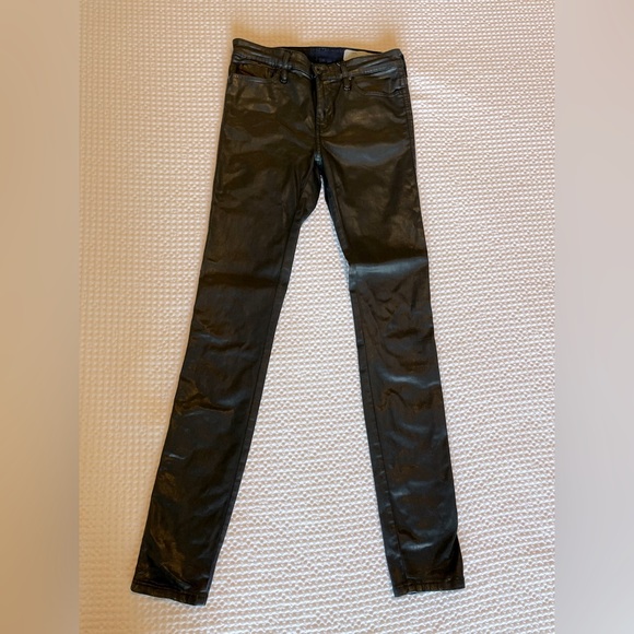Diesel Black Leather Jeans - Picture 3 of 7